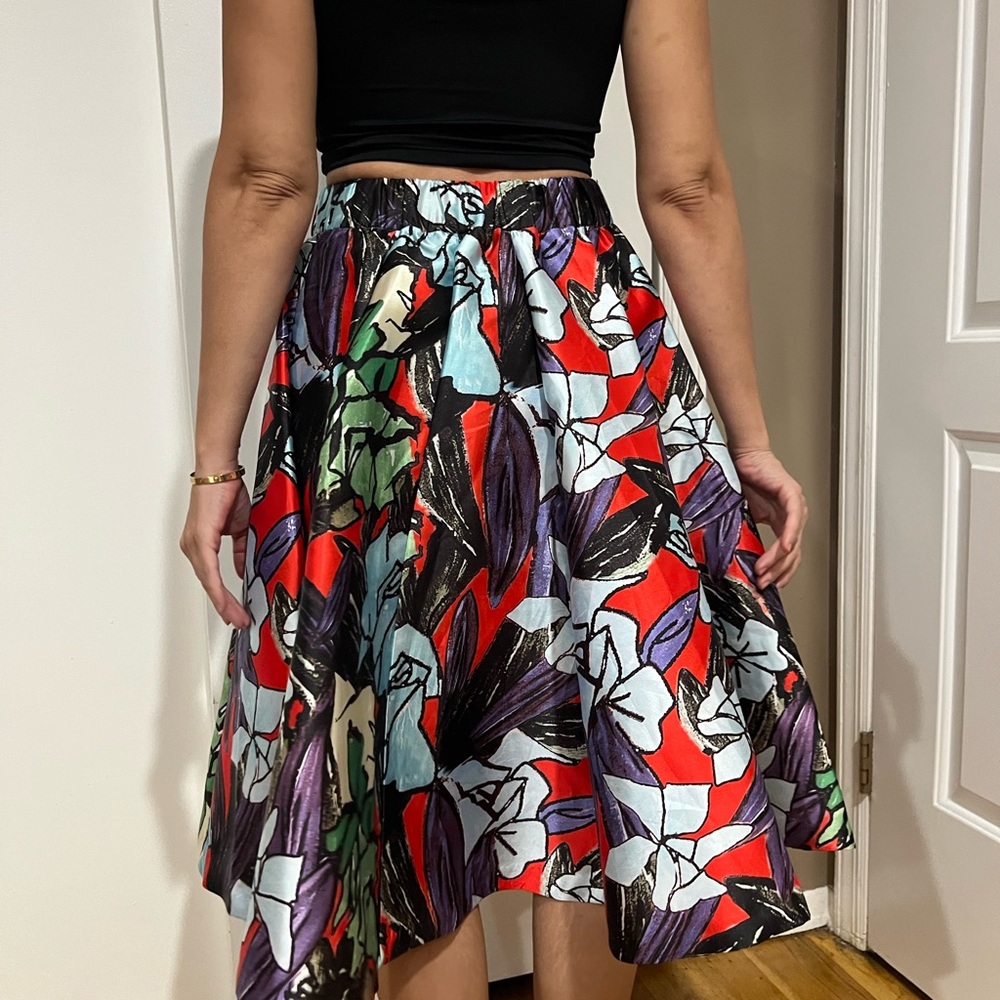 Floral A-Line Skirt - Multicolor